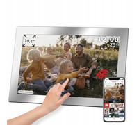 Touch Digital Photo Frame Frameo Wi-Fi Speaker 10.1 '' con app Mirror +