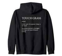 Touch Grass Definition - Divertente spiegazione sarcastica Meme Felpa con Cappuccio