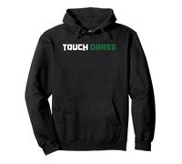 Touch Grass - Scritta Meme Lingua Giovanile Slang Gen Z Alpha Y2K Felpa con Cappuccio
