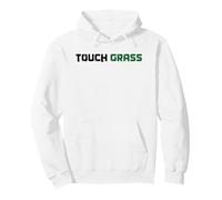 Touch Grass - Scritta Meme Lingua Giovanile Slang Gen Z Alpha Y2K Felpa con Cappuccio