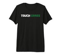 Touch Grass - Scritta Meme Lingua Giovanile Slang Gen Z Alpha Y2K Maglietta Premium