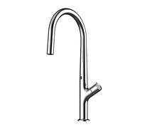 Touch Kitchen Sink Faucet,Faucets with Pull Down Sprayer and 2-Function Sprayer,Brass Single Handle Kitchen Sink Taps (Gun Gray)