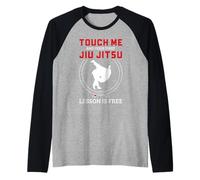 Touch Me Prima Lezione è Gratuito Brasiliano Jiu Jitsu BJJ Maglia con Maniche Raglan