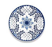 Touch Mel Emporio Zani SANTORINI piatti piani set 2pz 100% melamina colore bianco/blu