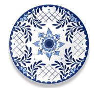 TOUCH-MEL PIATTO PIANO Santorini Blu Melamina Infrangibile Esterno Barca 26,7cm