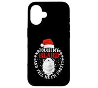 "Touch My Beard And Tell Me I'm Pretty Santa Christmas" Custodia per iPhone 16