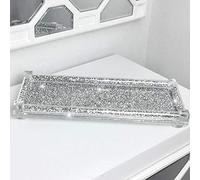 Touch of Vogue® Diamante schiacciato vassoio passamaneria cristallo riempito diamante cucina argento