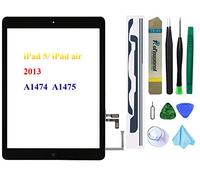 Touch Screen di ricambio per iPad 5/iPad Air 2013 9,7", A1474 A1475 A1476 Digitizer vetro montaggio con tasto Home + adesivo preinstallato + kit di attrezzi