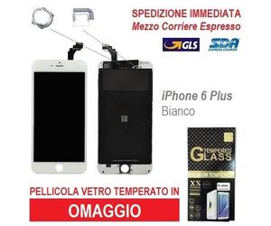 TOUCH SCREEN FRAME LCD DISPLAY RETINA SCHERMO PER APPLE IPHONE 6 PLUS BIANCO