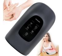 Touch Screen Hand Massager with Heat and Compression, 3 Levels of Heating, 5 Intensity Levels, Intelligent Timing (5/10/15 Minutes), for Finger Arthritis Numbness Muscle Relaxation,Grey