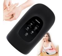 Touch Screen Hand Massager with Heat and Compression, 3 Levels of Heating, 5 Intensity Levels, Intelligent Timing (5/10/15 Minutes), for Finger Arthritis Numbness Muscle Relaxation,Black