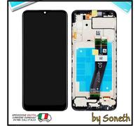 TOUCH SCREEN LCD DISPLAY CON FRAME PER SAMSUNG A03S SM-A037G/DSN NERO ORIGINALE