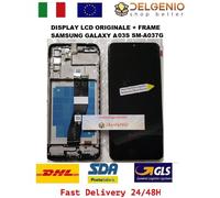 TOUCH SCREEN LCD DISPLAY CON FRAME PER SAMSUNG A03S SM-A037G/DSN NERO ORIGINALE