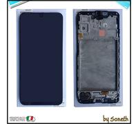 TOUCH SCREEN LCD DISPLAY CON FRAME PER SAMSUNG A17 5G SM-A176B/DS NERO ORIGINALE