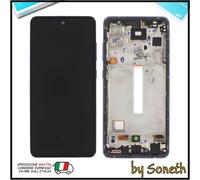 TOUCH SCREEN LCD DISPLAY FRAME PER SAMSUNG A52S SM-A528B/DS 5G VIOLA ORIGINALE