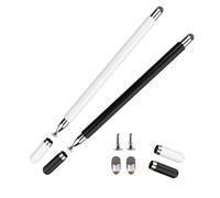 Touch Screen Pen Capacitive Disc Tip High Sensitivity Ergonomic Grip Capacitive Stylus for Phone Tablet and Touch Device black and white