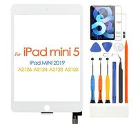 Touch Screen per iPad Mini 5 7.9 2019 5th Generation, Digitizer Touchscreen per iPad 7.9 2019 A2133 A2124 A2126, Schermo tattile Frontale, include Strumenti di Riparazione, Senza Pulsante Home(Bianco)