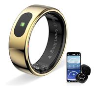 Touch Smart Ring versione aggiornata Health Ring Pro, con telecomando Bluetooth e rilevamento del movimento, fitness tracker impermeabile 10ATM per l'uso quotidiano di uomini e donne (AI Oro rosa, 12)