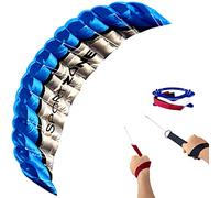 Touch the sky Aquilone da paracadute a doppia linea da 254 cm, morbido, con cinturino da polso, per bambini e adulti, eccellenti giochi all'aperto e giochi di attività, adatto per esperti e