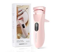 TOUCHBeauty Piegaciglia riscaldato con display a LED, piegaciglia elettrico ricaricabile, 3 modalità di temperatura, cuscinetto in silicone che cambia colore, calore rapido 10 secondi e lunga durata