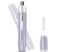 TOUCHBeauty Tagliapeli Elettrico Professionale per Naso e Orecchie, Indolore, Impermeabile IPX5 a Batteria, Design Viola Compatto e Universale, Il regalo di Natale perfetto