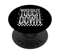 Touchdown Giorno Partita Stagione Calcio Retro A Scacchi PopSockets PopGrip Adesivo