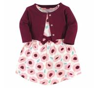 Touched By Nature Bambino Biologico Abito E Cardigan, Blush Fiore