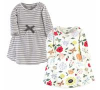 Touched By Nature Bambino Cotone Organico Abiti, Flutter Giardino Manica Lunga