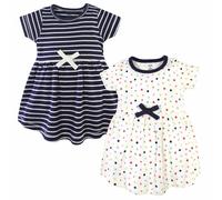 Touched By Nature Bambino Cotone Organico Abito 2-Pack, Colorati Pois