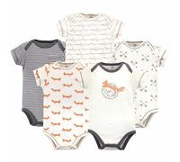 Touched By Nature Cotone Organico Tuta 5-Pack, Fox