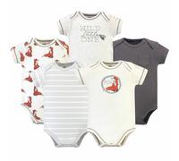 Touched By Nature Cotone Organico Tuta, Boho Fox, 5-Pack