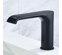 Touchless Rubinetti per lavandino del bagno Rubinetto miscelatore a cascata per lavabo nero Touchless Rubinetto da bagno Temperatura dell'acqua calda e fredda non regolabile