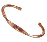 Touchstone Braccialetto indiano realizzato a mano in rame, per chakra della pace, yoga, meditazione, mantra, gioielli per donne e uomini., 18.5 centimeters, Rame, Nessuna pietra preziosa