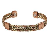 Touchstone Braccialetto indiano realizzato a mano in rame, per chakra della pace, yoga, meditazione, mantra, gioielli per donne e uomini., Ottone Rame, Nessuna pietra preziosa