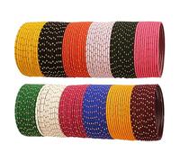 Touchstone Collezione di braccialetti indiani in lega di bollywood ricchi di metallo 12 splendidi braccialetti dal vivo per donna Set di 144