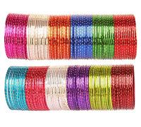 Touchstone Colorati Bangle Collection Indiana Bollywood Piuttosto Ricca Sguardo Strutturato Colori della Vita Designer di Gioielli Braccialetti Combo di 12 Colori per Le Donne.