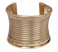 Touchstone Indiano Bollywood Esotico Artigianato Turco Tocco Tribale Boho Moda Bracciale a Polsini di Gioielli di Dimensioni libere di Design in Tono Oro e Argento Antico ossidato per Donna.