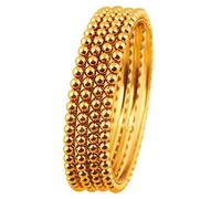 Touchstone NEW Golden Bangle Collection Indian Bollywood Beautifully Hammered Designer Jewelry Bangle Bracelets Set of 4. In Antique Gold Tone For Women.