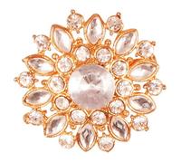 Touchstone Spilla da donna indiana Bollywood, realizzata a mano, in tonalità oro o argento.