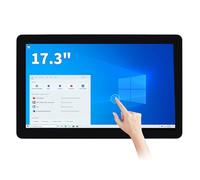 TouchWo 17.3" Touch Screen PC Monitor, Intel i7, 8GB RAM, 256G SSD, 16:9 FHD 1080P, Windows 10, Smart Board per aule, riunioni e giochi, USB, VGA e monitor HD-MI