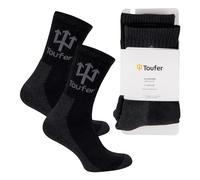 Toufer Socks For Men Women 1 Pair With Graphene Lightweight Breathable Hiking Outdoor Sport Socks Protection Against Bacteria And UV Rays Black Gray Size 6-8