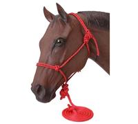 Tough 1 Cespuglio con Corda in Poliestere Resistente con guinzaglio, 50-1010-5-0, Rosso, Cavallo
