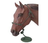 Tough 1 Knotted Rope Halter with Lead-Hunter Green, Cavezza in Corda annodata con Piombo Unisex, Verde Cacciatore, Taglia Unica
