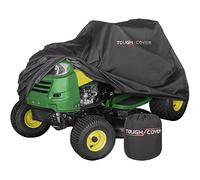 Tough Cover Copertura per tosaerba Extreme, grado marino 600D, universale, resistente, protegge da acqua, UV, polvere, sporco, vento, per esterni, giardino, colore: nero