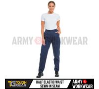 Tough Gear Pantaloni Donna Healthcare Elasticati Polycotone Neri/ Blu Navy