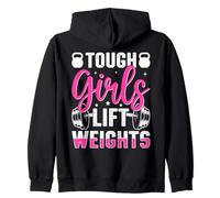 Tough Girls Lift Weights Motivational Fitness Felpa con Cappuccio