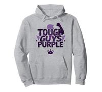 Tough Guys Purple: Dichiarazione audace per Uomini sicuri di sé Felpa con Cappuccio, Unisex per Adulti, Grigio Melange, XL