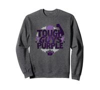 Tough Guys Purple: Dichiarazione audace per Uomini sicuri di sé Felpa, Unisex per Adulti, Grigio Scuro, XL