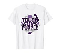 Tough Guys Purple: Dichiarazione audace per Uomini sicuri di sé Maglietta, Uomo, Bianco, 3XL