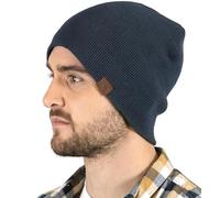 Tough Headwear Berretto lavorato a maglia per donne e uomini, berretto invernale, caldo cappello lavorato a maglia per il freddo, berretto da calza grigio scuro